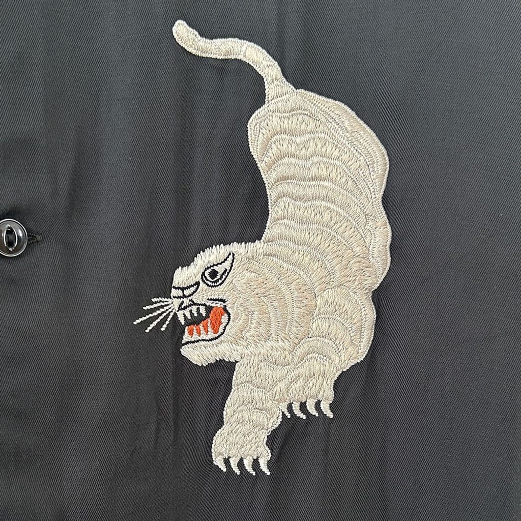 REMI RELIEF  レーヨンツイル スカ柄 S/S SHIRT(刺繍)