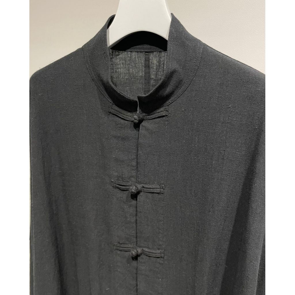 Y's for men RY/LI CLOTH CHINA BUTTON STAND COLLAR SHIRT