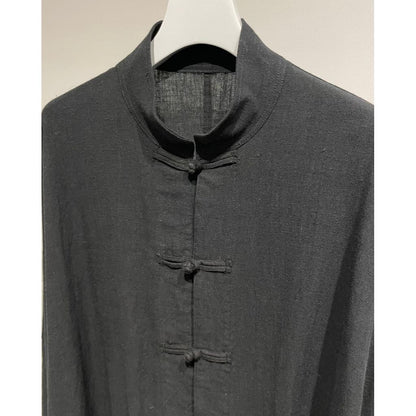 Y's for men RY/LI CLOTH CHINA BUTTON STAND COLLAR SHIRT