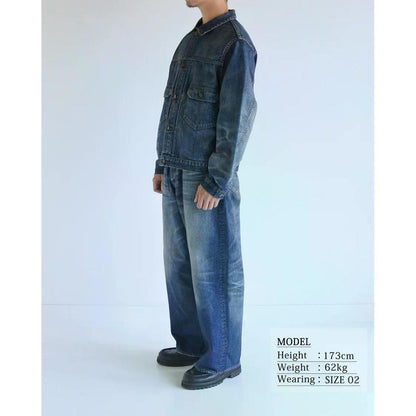 ANACHRONORM  AGING DOUBLE POCKET DENIM JACKET INDIGO