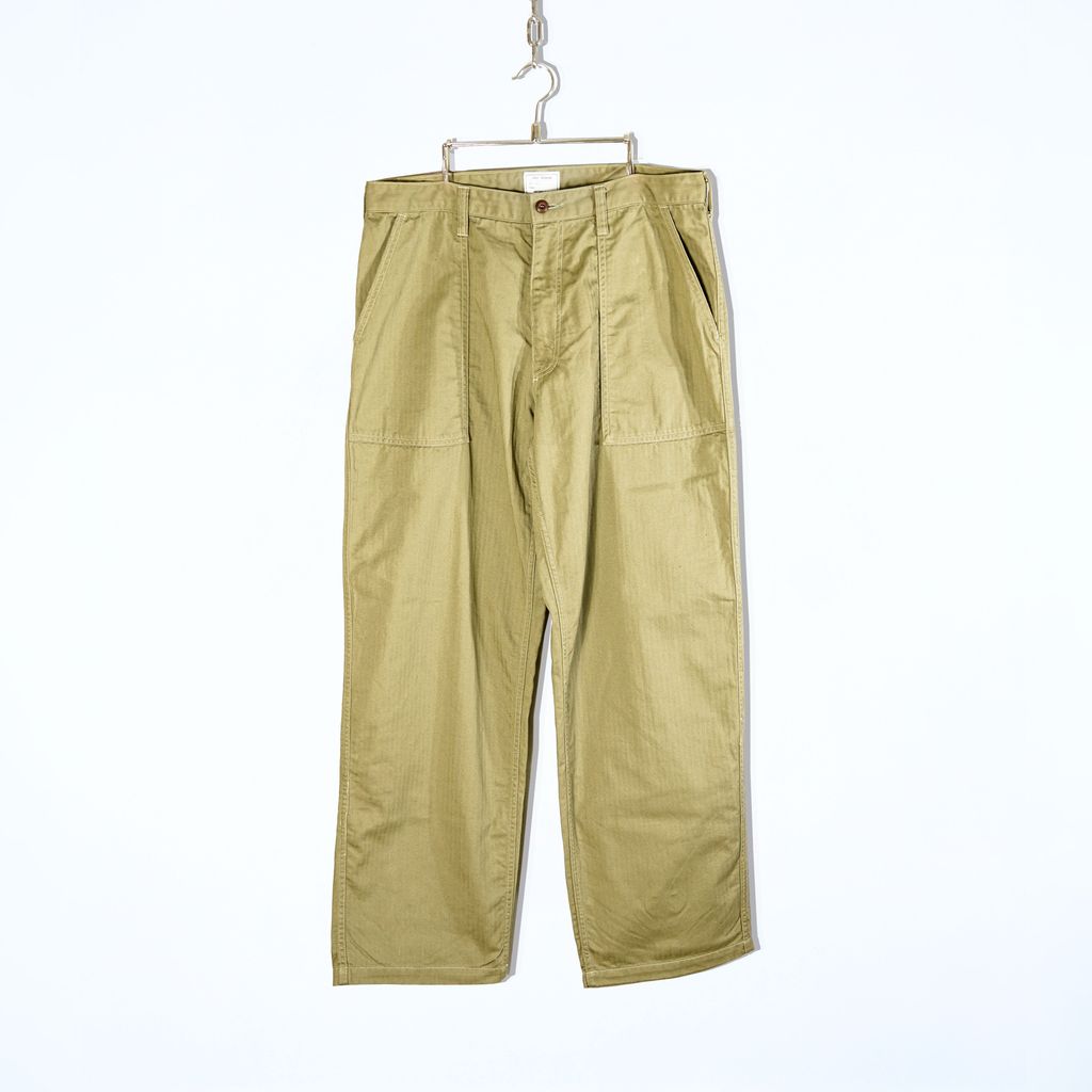 ANDFAMILYS HERRINGBONE BAKER PANTS