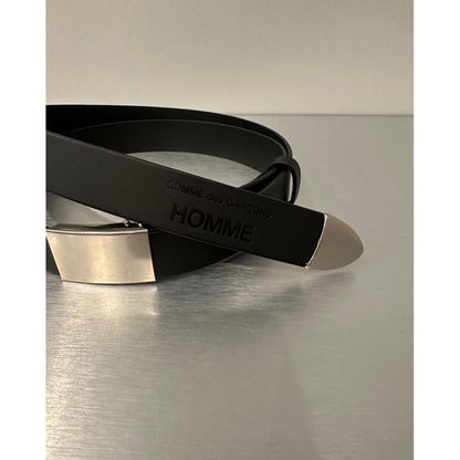 COMME des GARCONS HOMME STEER OIL SMOOTH LEATHER BELT〈30mm〉（BLACK）