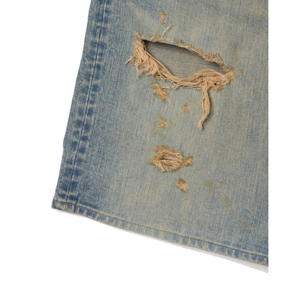 SUGARHILL  DAMAGED MODERN DENIM PANTS SHORTS