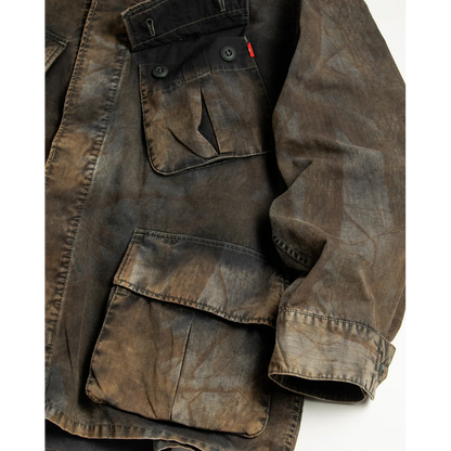 ANACHRONORM  AN374-B SULFUR DYED RIPSTOP REALTREE FATIGUE JACKET SULFUR BLACK