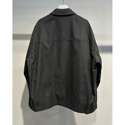COMME des GARCONS HOMME COTTON WOOL SARGE ZIP JACKET（CHARCOAL）