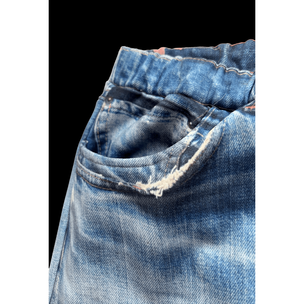 TALKING ABOUT THE ABSTRACTION DENIM PRINT STRIGHT PT