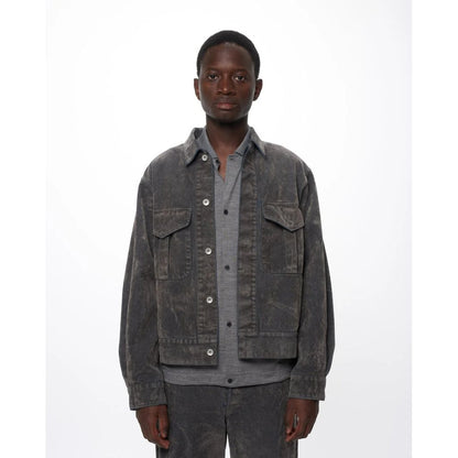 marka Velvet-Flocked Organic Cotton Denim / Canadian Military Work Jacket