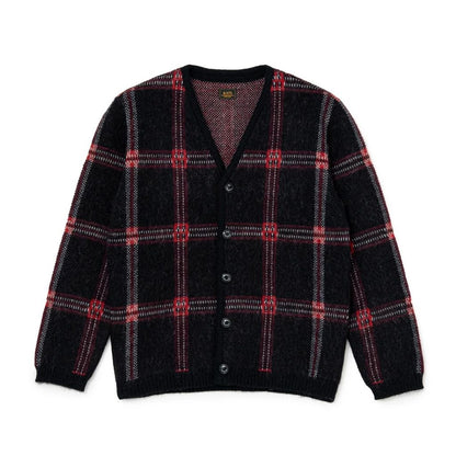 RATS MOHAIR CHECK CARDIGAN