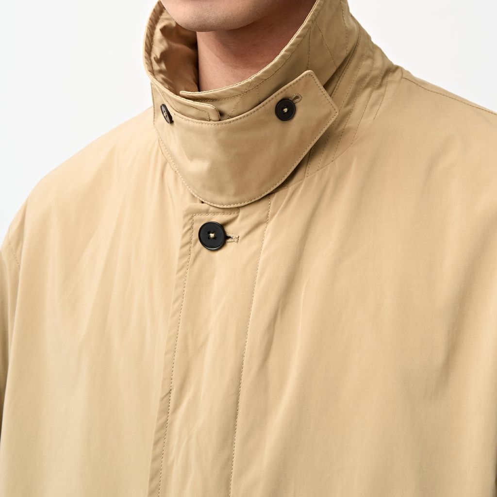 ORCIVAL Men's Split Fiber Twill Soutien Collar Coat