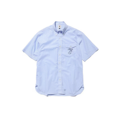 J.PRESS 【AaronChang】【UNISEX】コットンタイプライター ストライプ シャツ / B.D. / Baggy-Fit
