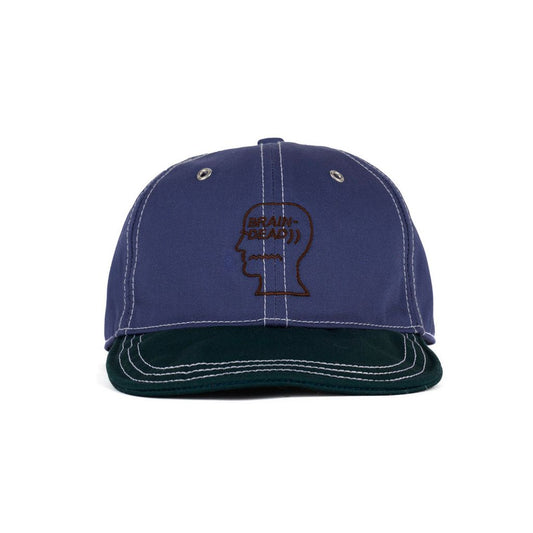 BRAIN DEAD WIRE BRIM 6 PANEL HAT - SLATE BLUE