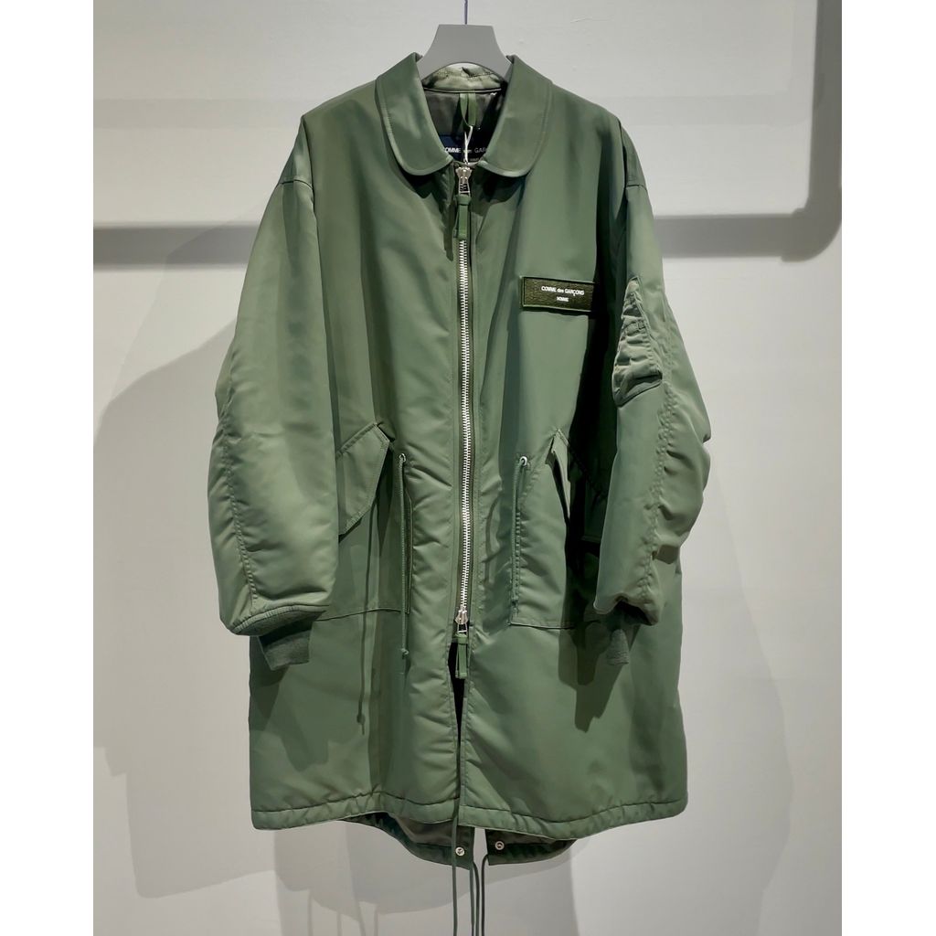 COMME des GARCONS HOMME ナイロンツイル ミリタリーコート(KHAKI)
