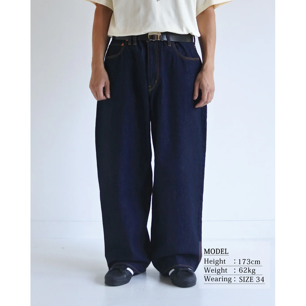 ANACHRONORM  WIDE 5P DENIM PANTS INDIGO