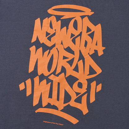 NEW ERA 長袖 オーバーサイズド コットン Tシャツ Tagging スレートグレー