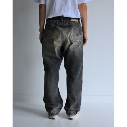 ANACHRONORM FRONT YORK REMAKED DENIM PANTS BLACK (REMAKE)