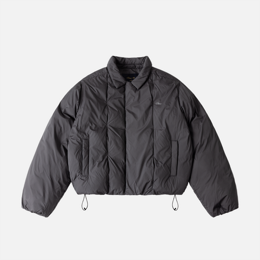 Dime Pleated Puffer (Charcoal)