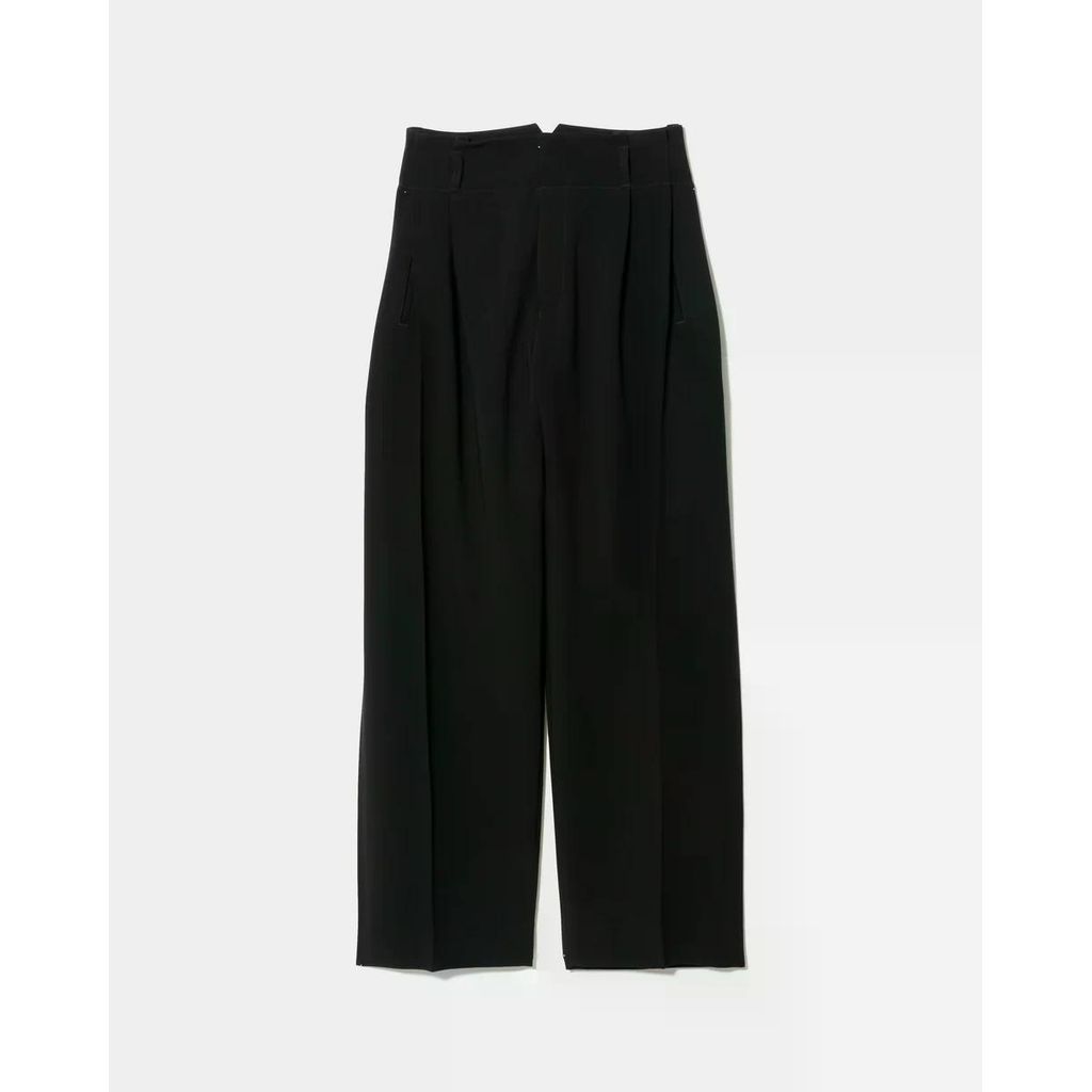 beautiful people triacetate double cloth side 2tuck pants