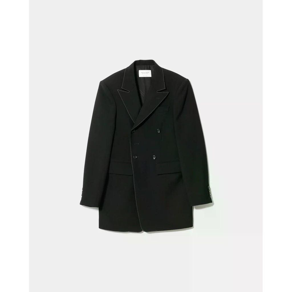 beautiful people wool double cloth change breasted jacket