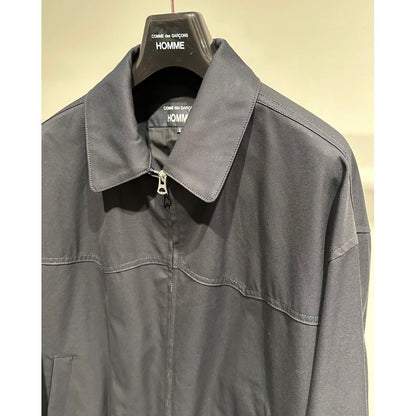 COMME des GARCONS HOMME COTTON YARN-DYED BLOUSON（NAVY）