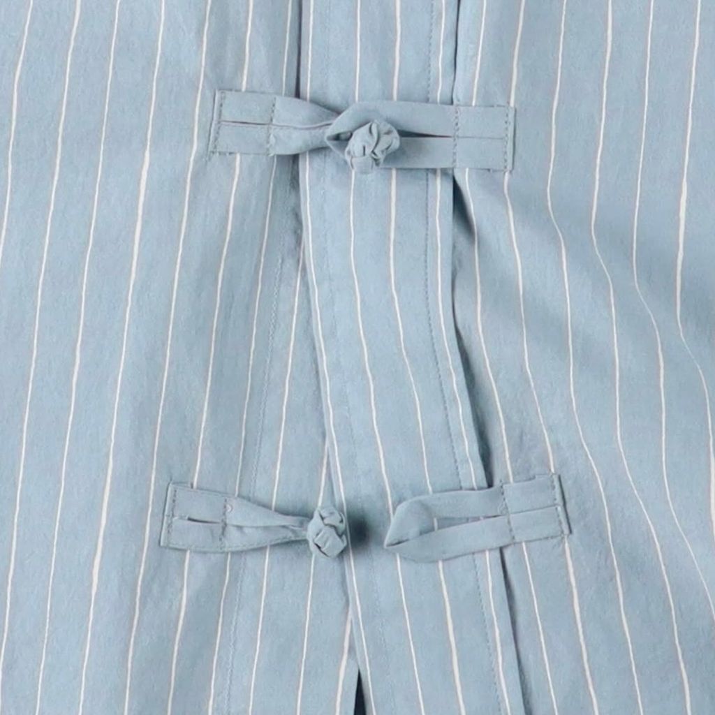 S.F.C P/C COTTON STRIPE KUNG FU SHIRT