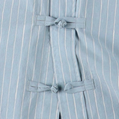 S.F.C P/C COTTON STRIPE KUNG FU SHIRT