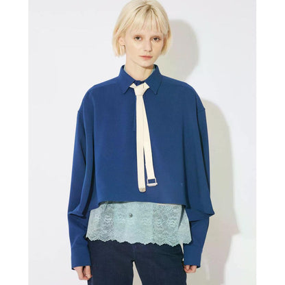beautiful people triacetate double cloth tailcoat shirt