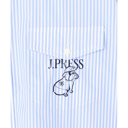 J.PRESS 【AaronChang】【UNISEX】コットンタイプライター ストライプ シャツ / B.D. / Baggy-Fit