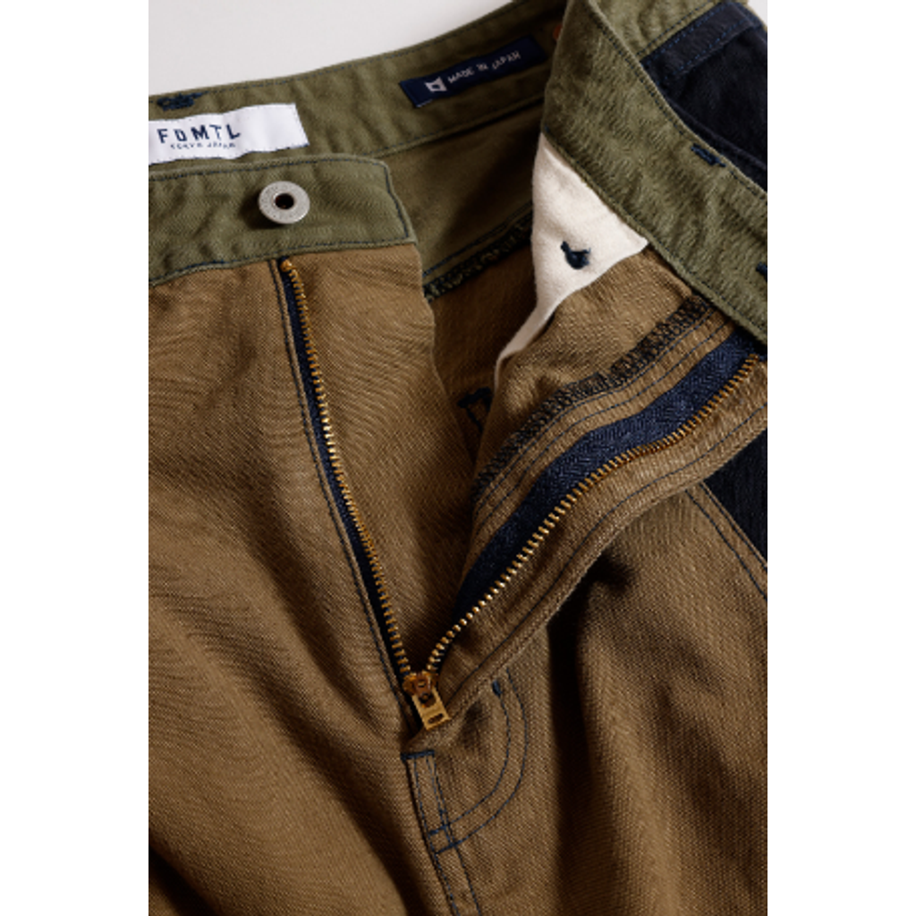 FDMTL FA26PN12C PATCHWORK DOUBLE KNEE PANTS RINSE
