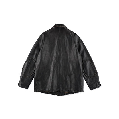 BOW WOW BRAIDED LEATHER COVERALL