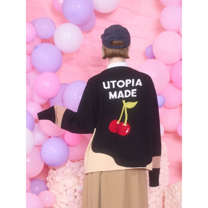 THOMAS MAGPIE logo knit cardigan