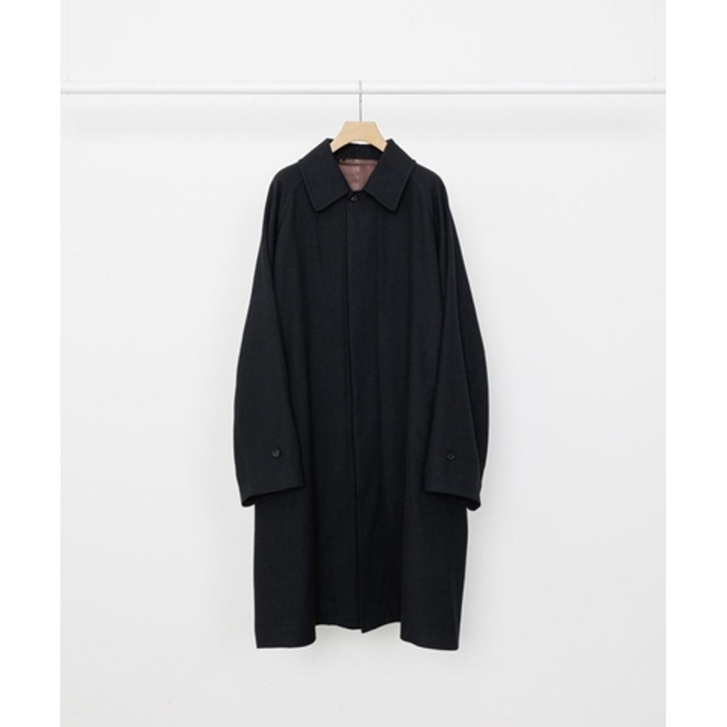 marka TUMBLED WOOL SERGE RAGLAN SLEEVES COAT