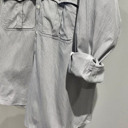 PORTER CLASSIC ROLL UP STRIPE SHIRT