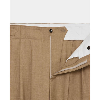 marka Recycled Polyester Non-Mulesed Wool Gabardine Two Tuck Military Trousers