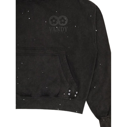 VANDY THE PINK Washed paint Splash Flower Hoodie