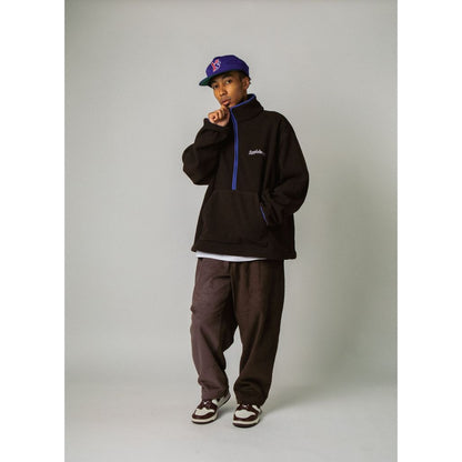 APPLEBUM FLEECE HALF ZIP JACKET [BROWN] / 2420616