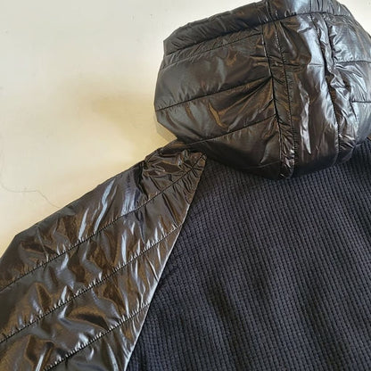 VOO Ost QUILT HOODY - BLACK