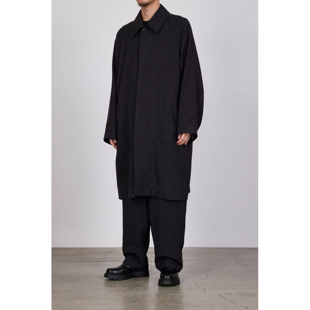 marka TUMBLED WOOL SERGE RAGLAN SLEEVES COAT