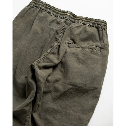 ANACHRONORM PIGMENT DYED LINEN TAPERED EASY PANTS