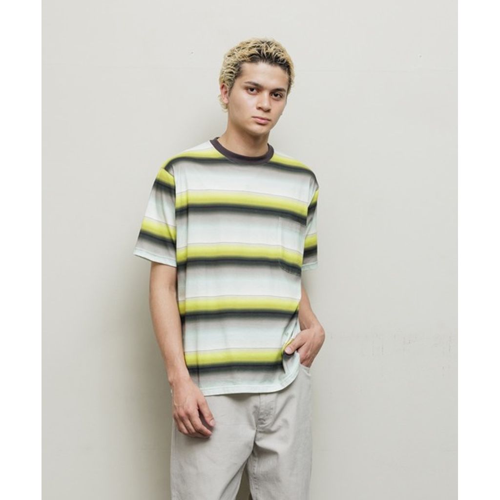 BAL GRADIENT STRIPE CREW NECK TEE