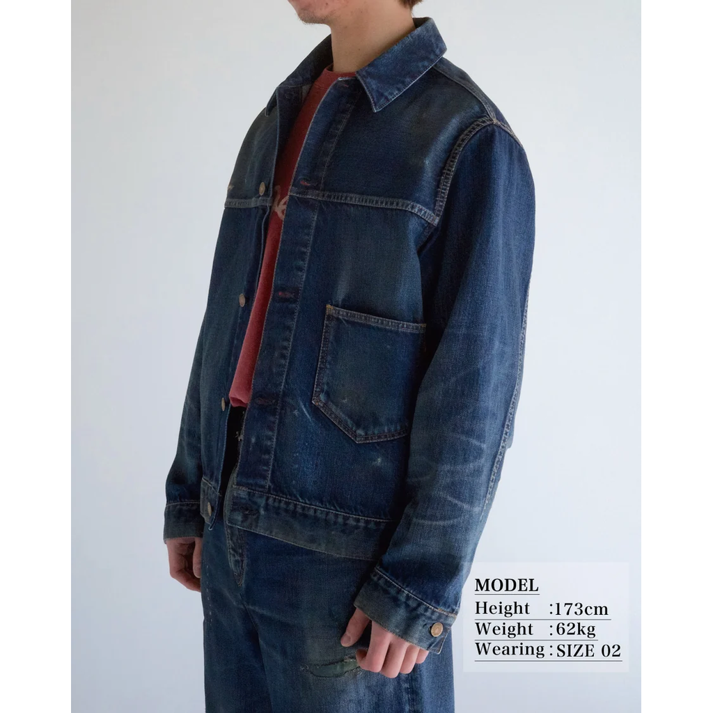 ANACHRONORM DAMAGED DENIM JACKET DARK INDIGO