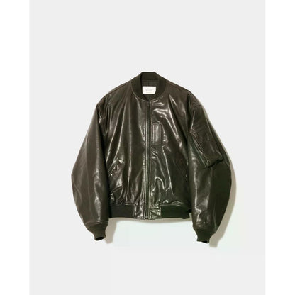 beautiful people light lamb leather fanshape MA-1blouson