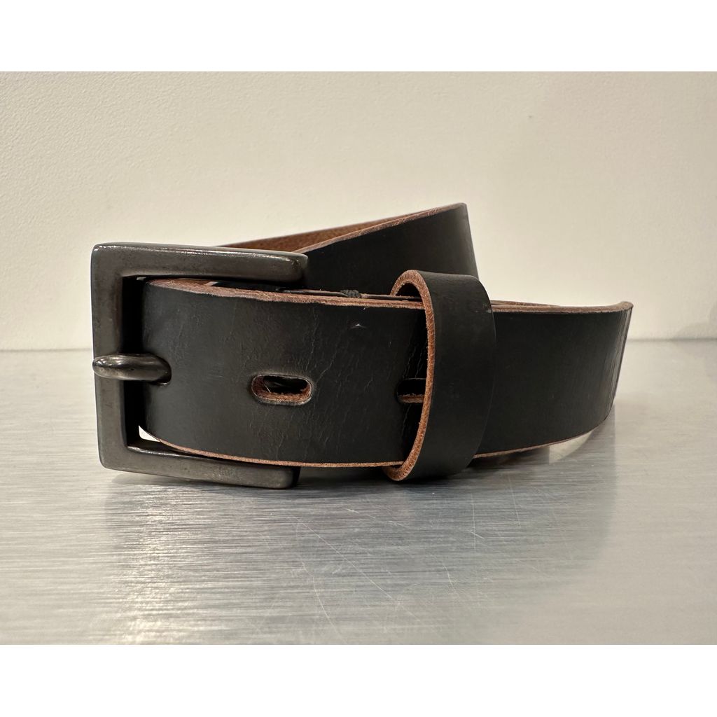 Y's for men x CHROMEXCEL LEATHER PLAIN BLACK BELT