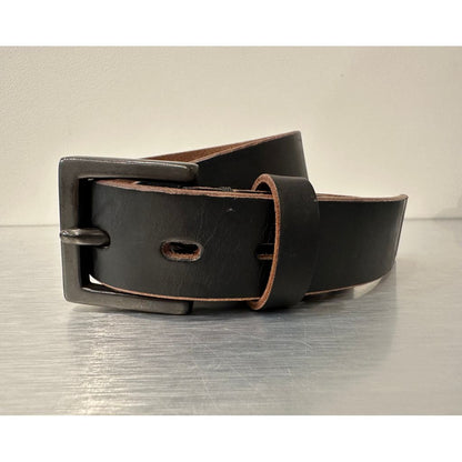 Y's for men x CHROMEXCEL LEATHER PLAIN BLACK BELT