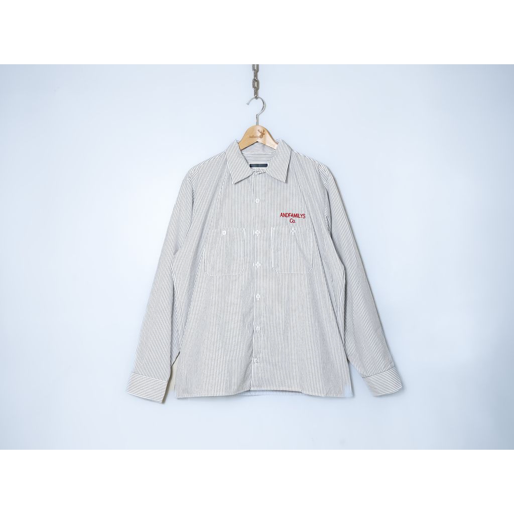ANDFAMILYS STRIPE WORK SHIRTS