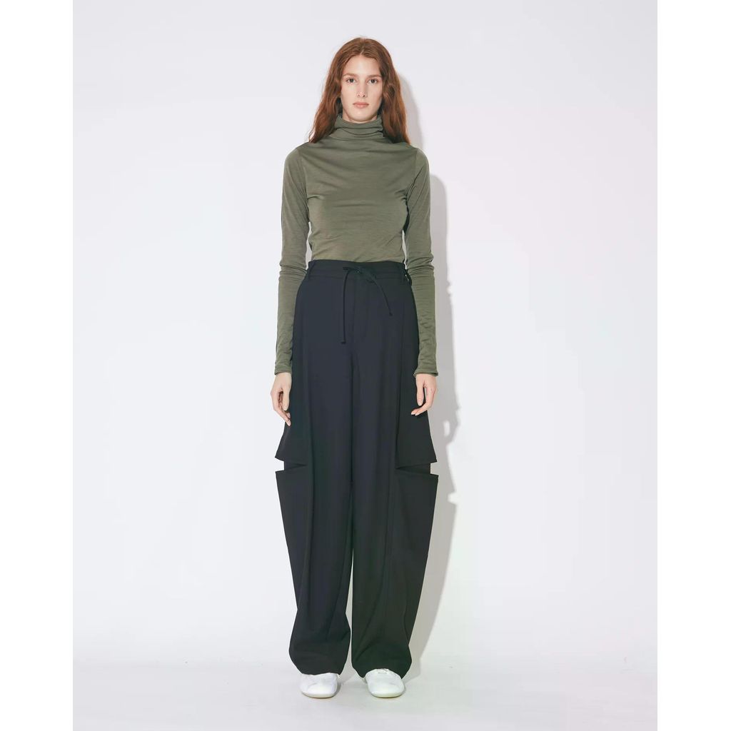 beautiful people flip washable wool jersey high neck top