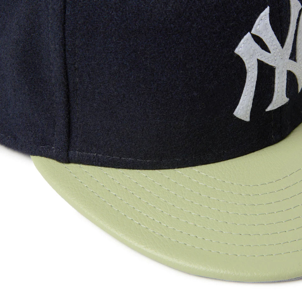 NEW ERA  59FIFTY Powered by GORO NAKATSUGAWA（MIN-NANO） ニューヨーク・ヤンキース メルトン ネイビー ライトグリーンバイザー