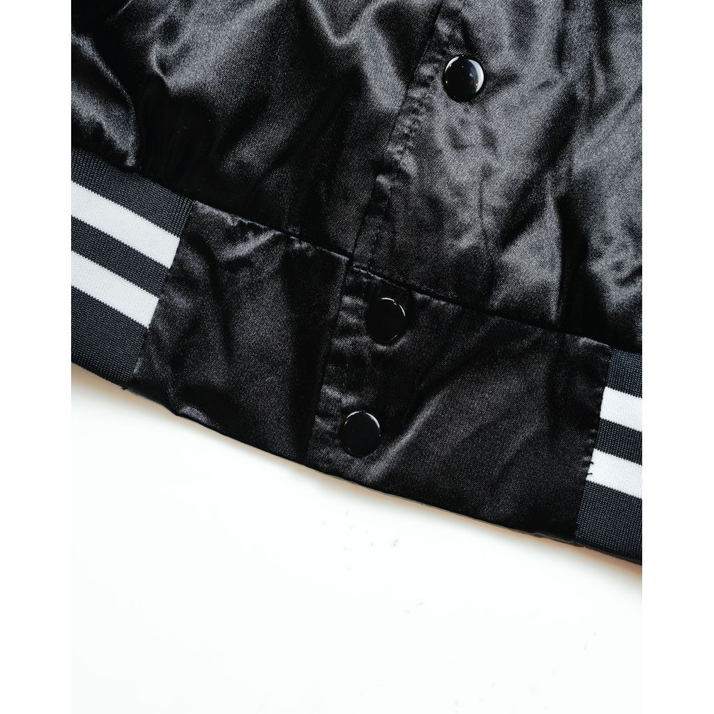 ANDFAMILYS Satin Baseball Jacket -A-
