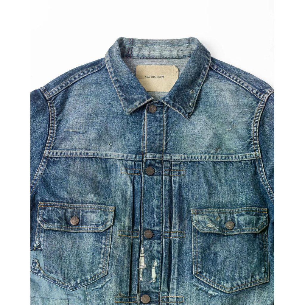 ANACHRONORM  REMAKED DOUBLE POCKET DENIM JACKET INDIGO