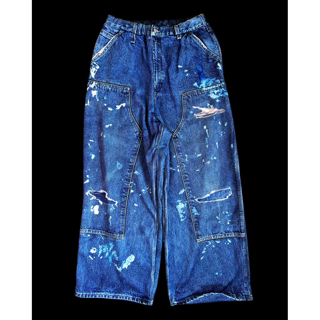 TALKING ABOUT THE ABSTRACTION PRINT DUCK WIDE PANTS