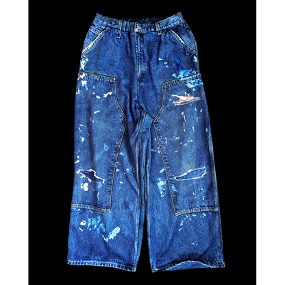 TALKING ABOUT THE ABSTRACTION PRINT DUCK WIDE PANTS